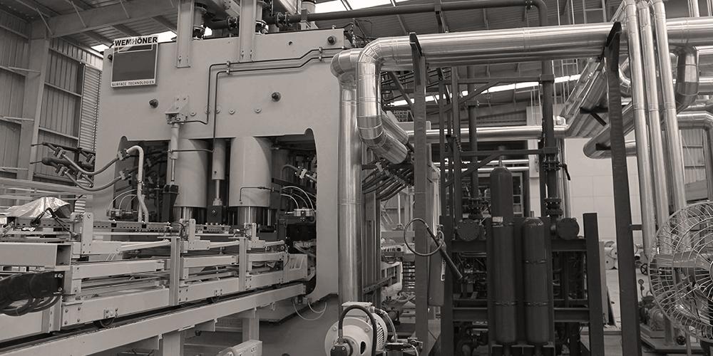 Advanced manufacturing plant machinery setup